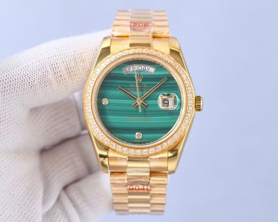 ROLEX Day-date ii Stainless Steel Diamond Bezel Premium Steel Automatic  41MM Watch